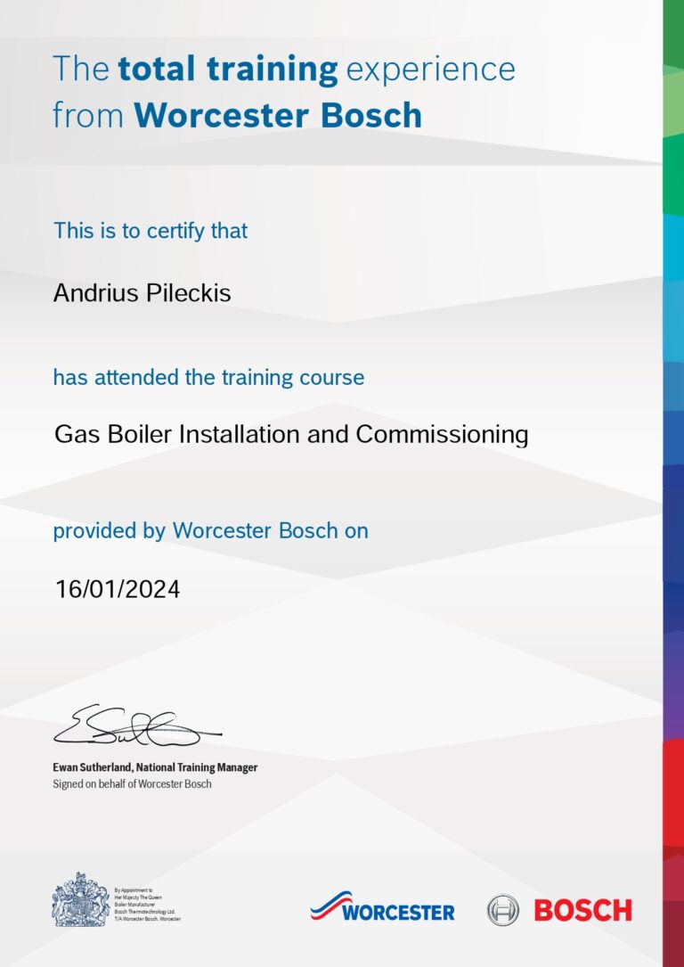 WB Certificate Installation and Commissioning page